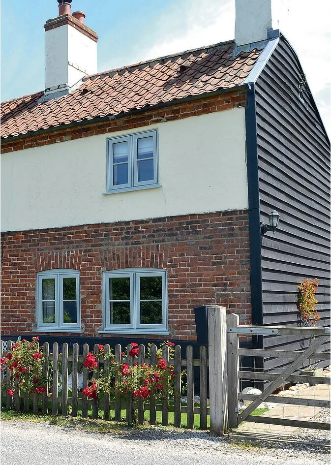 upvc flush fit windows in country cottage
