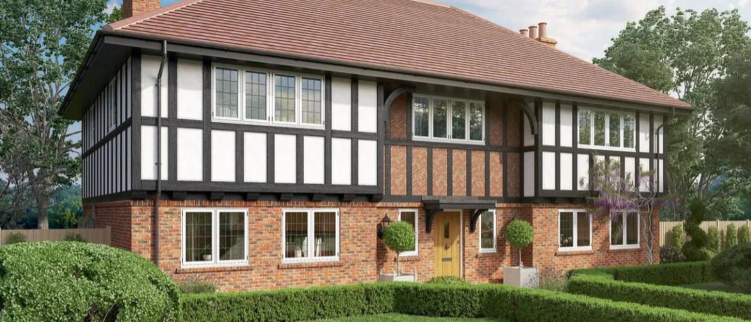 upvc flush fit windows in large country house