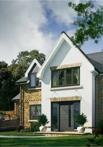 upvc flush fit windows in modern detached house